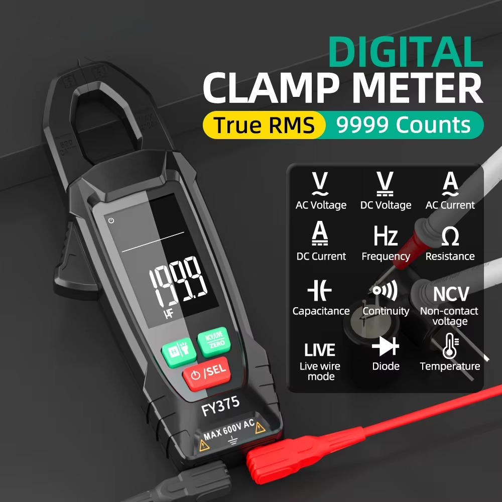 Digital AC/DC Clamp Meter Multimeter