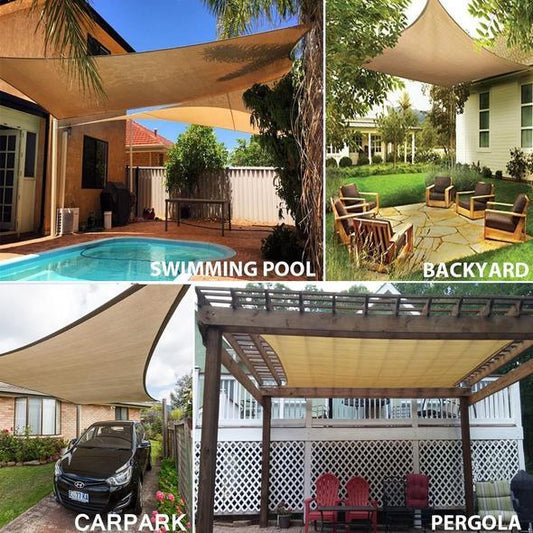 Triangle sun sail HDPE – Weatherproof with 90% UV protection