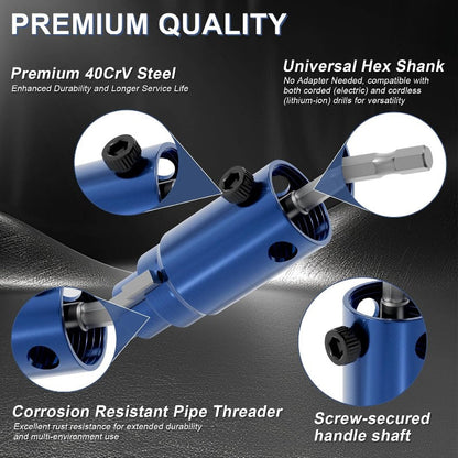 3-in-1 Broken Pipe Thread Extractor, 1/2, 3/4 and 1 Inch product image 3