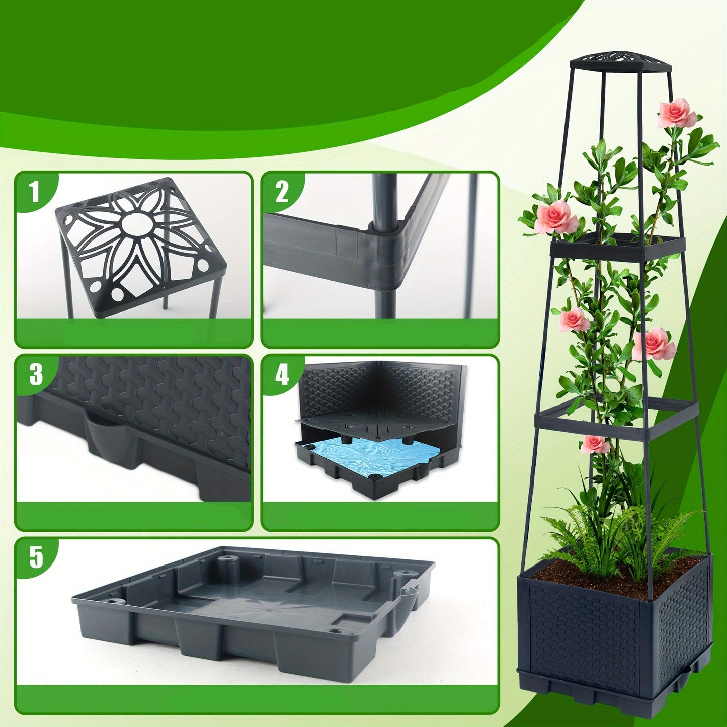 Self-Watering Tomato Planter with Trellis Box