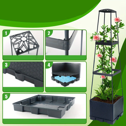 Self-Watering Tomato Planter with Trellis Box