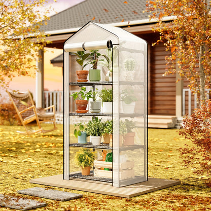 Portable Tomato Greenhouse - Rolling Plant Shelves