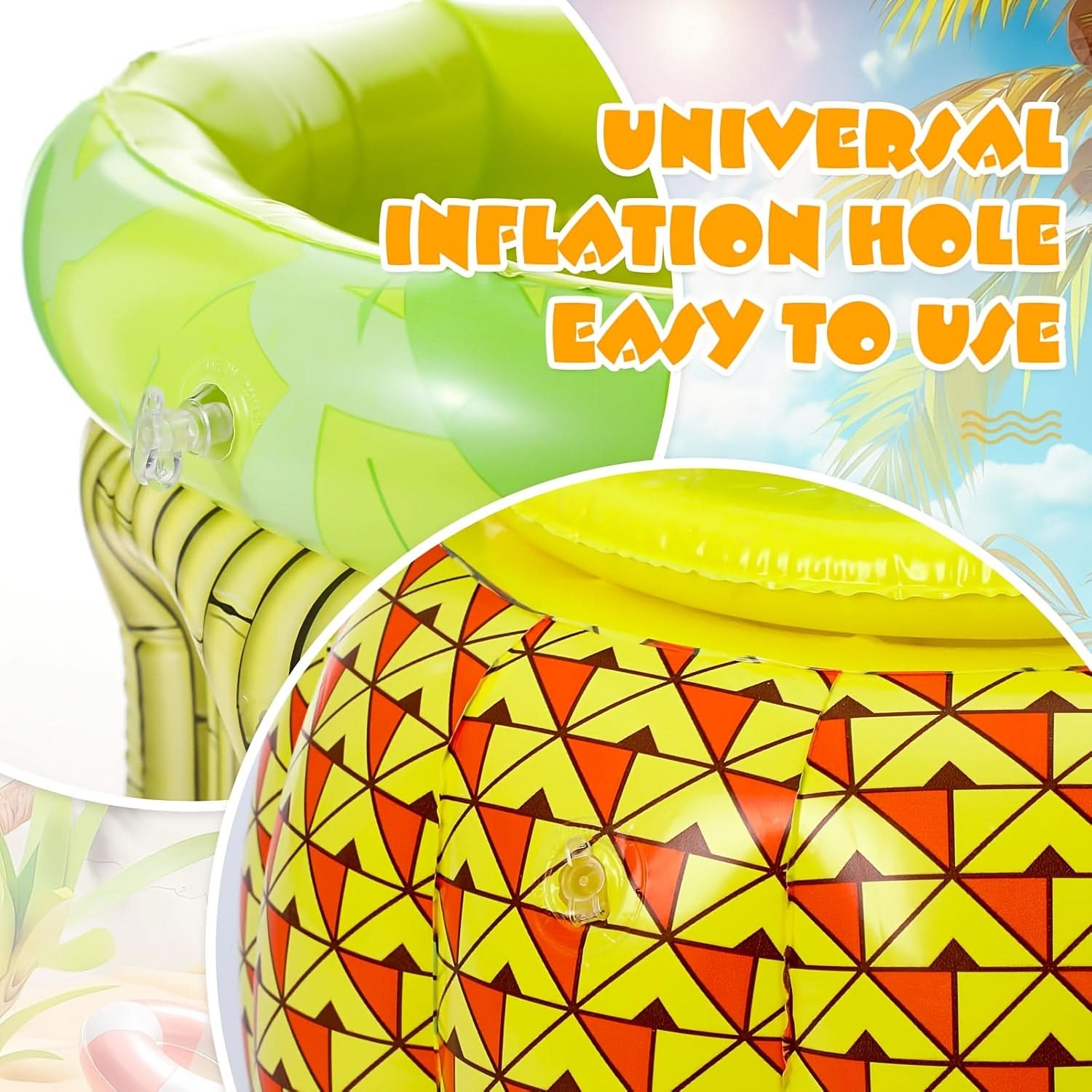 Inflatable pineapple and palm tree drink cooler set – image 6