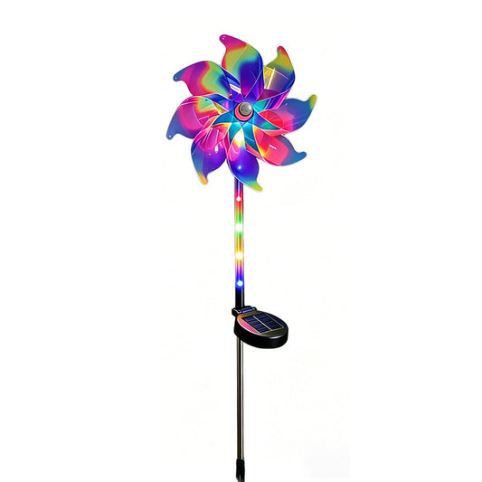 Solar Windmill Rainbow with LED Lighting