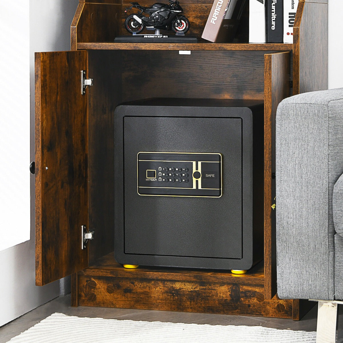 Electronic Safe Box - 36 x 31 x 41 cm, 3 Ways to Open, for Cash and Jewelry Storage - Perfect for Depositing Valuables Securely