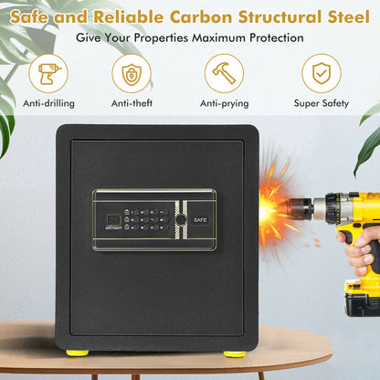 Electronic Safe Box - 36 x 31 x 41 cm, 3 Ways to Open, for Cash and Jewelry Storage - Perfect for Depositing Valuables Securely