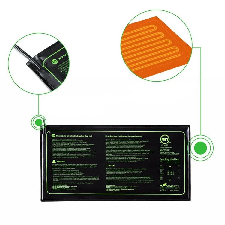Seedling Heat Mat – Waterproof Electric Heating Pad for Seed Germination & Indoor Gardening