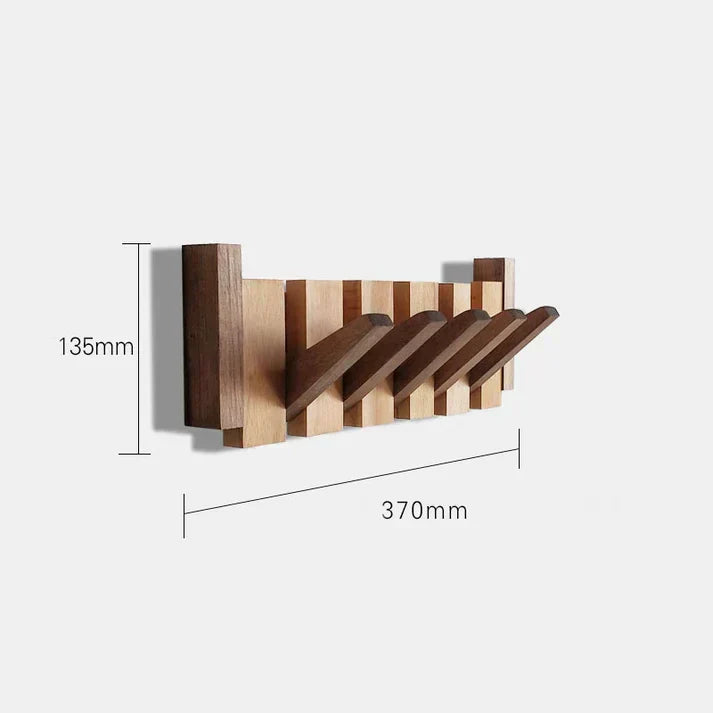 Piano-Style Wooden Coat Rack