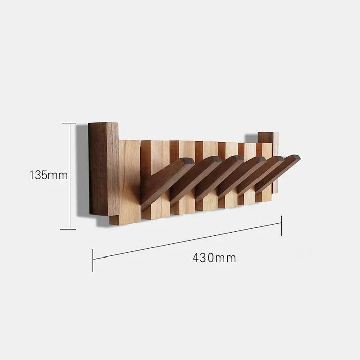 Piano-Style Wooden Coat Rack