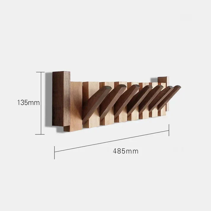Piano-Style Wooden Coat Rack