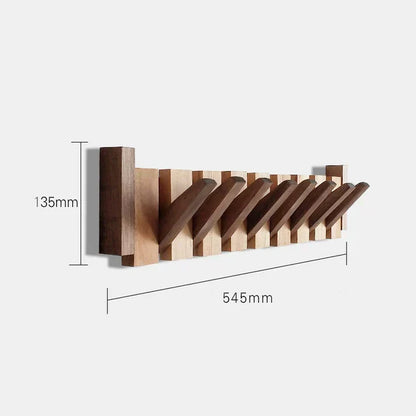 Piano-Style Wooden Coat Rack