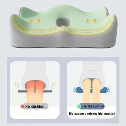 Ergonomic Memory Foam Seat Cushion with Lumbar Support