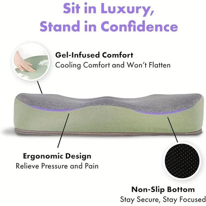 Ergonomic Memory Foam Seat Cushion with Lumbar Support