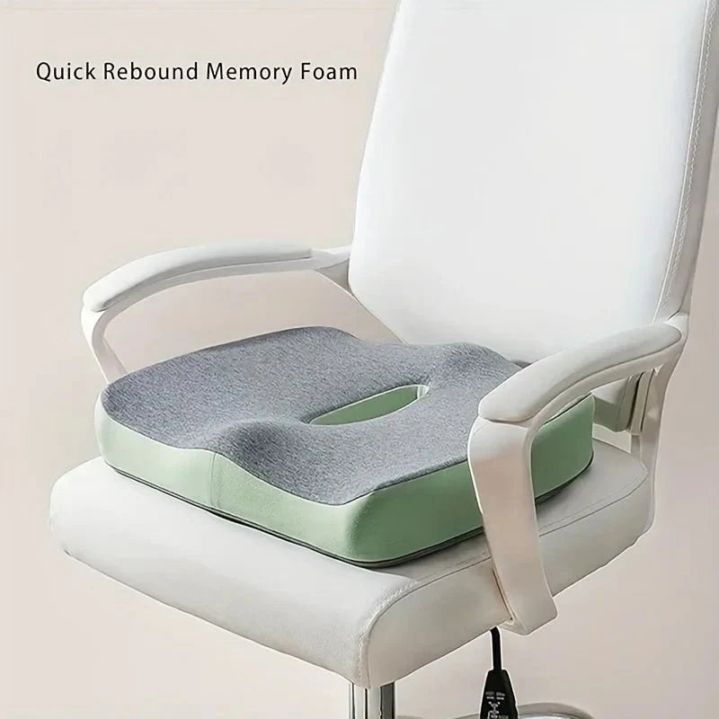 Ergonomic Memory Foam Seat Cushion with Lumbar Support