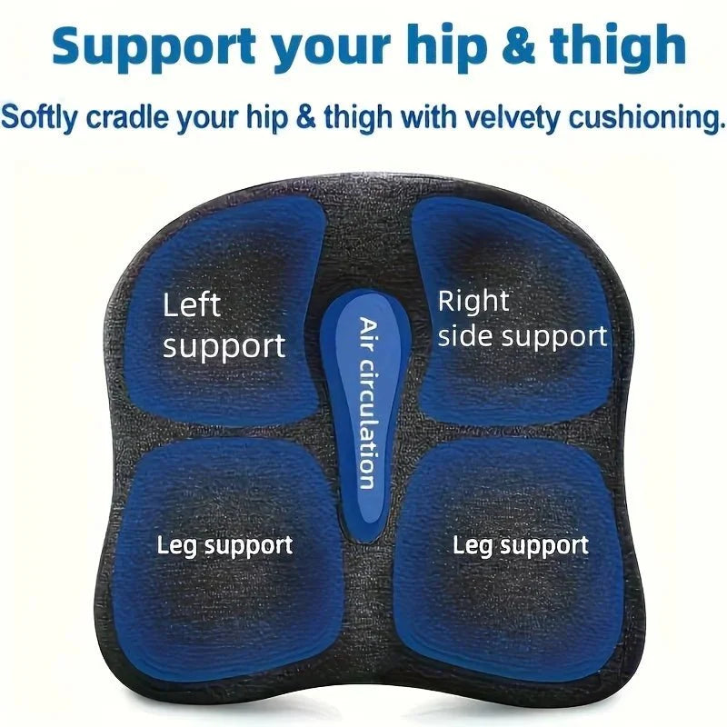 Ergonomic Memory Foam Seat Cushion with Lumbar Support