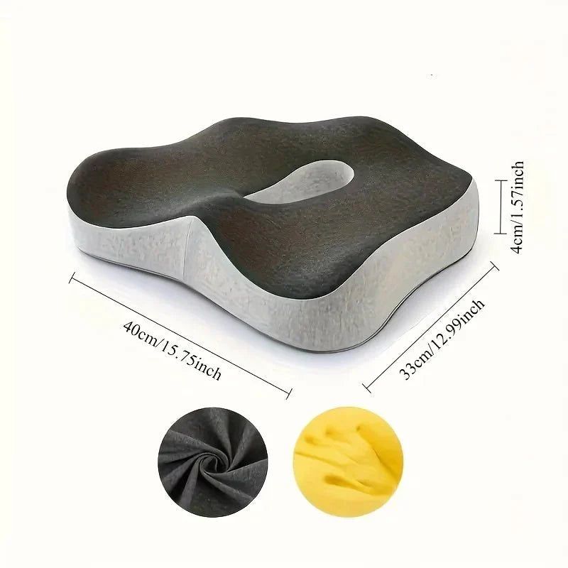 Ergonomic Memory Foam Seat Cushion with Lumbar Support