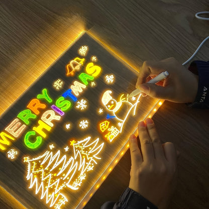USB LED Message Board with Pens Light-Up Noteboard