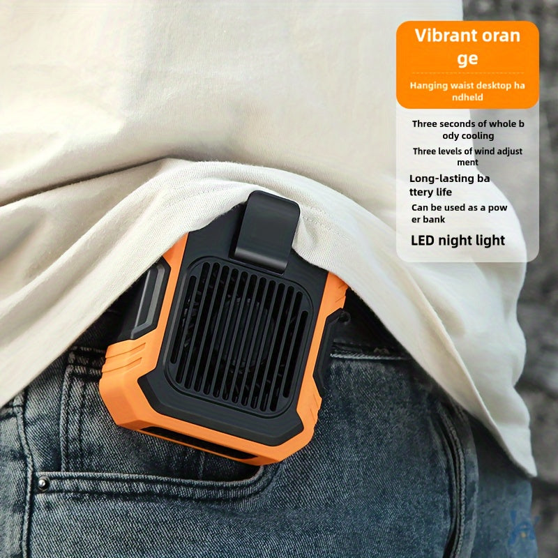 Portable Waist Fan for Hands-Free Cooling on Hot Days