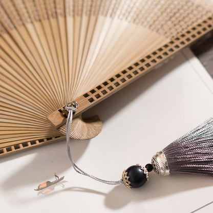 Foldable Silk and Bamboo Hand Fan
