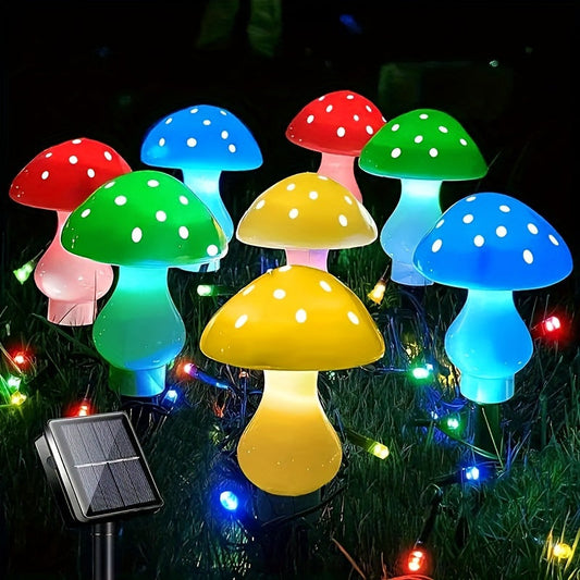 Solar Mushroom Garden Lights – 16-Head Outdoor Lawn Decor