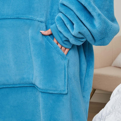 Oversized Hoodie Blanket - Plush Sherpa Lining