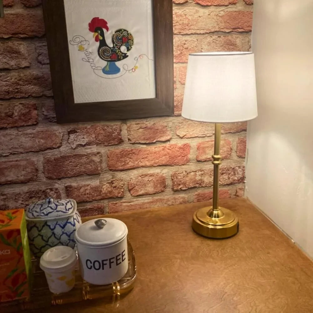 Retro Cordless LED Table Lamp with Fabric Shade – image 11