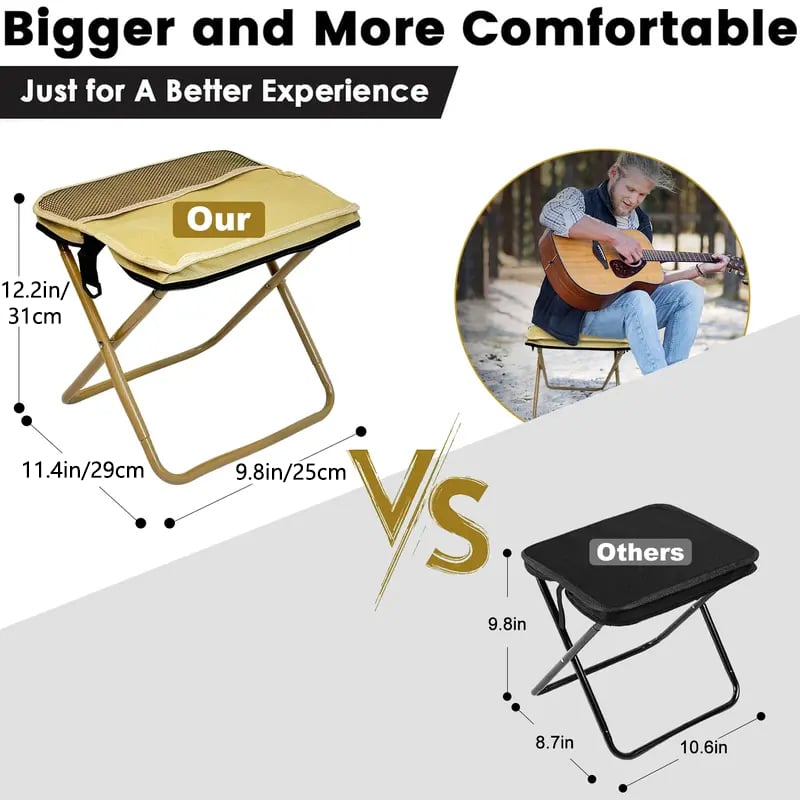 Ultra-Light Folding Stool – Heavy Duty 265 lb Capacity