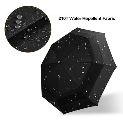Large Automatic Windproof Golf Umbrella - Double Layer Design