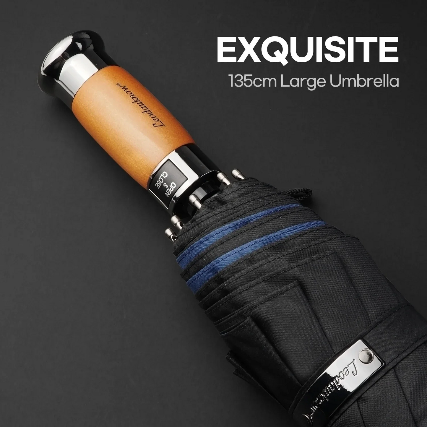 Large Automatic Windproof Golf Umbrella - Double Layer Design