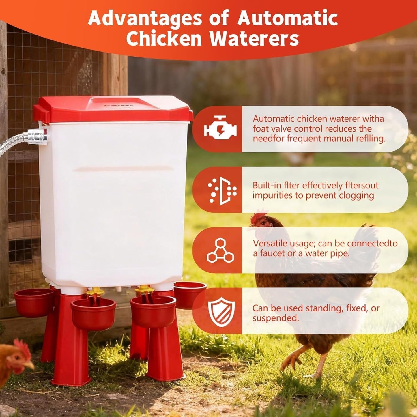 Automatic Chicken Waterer for Poultry
