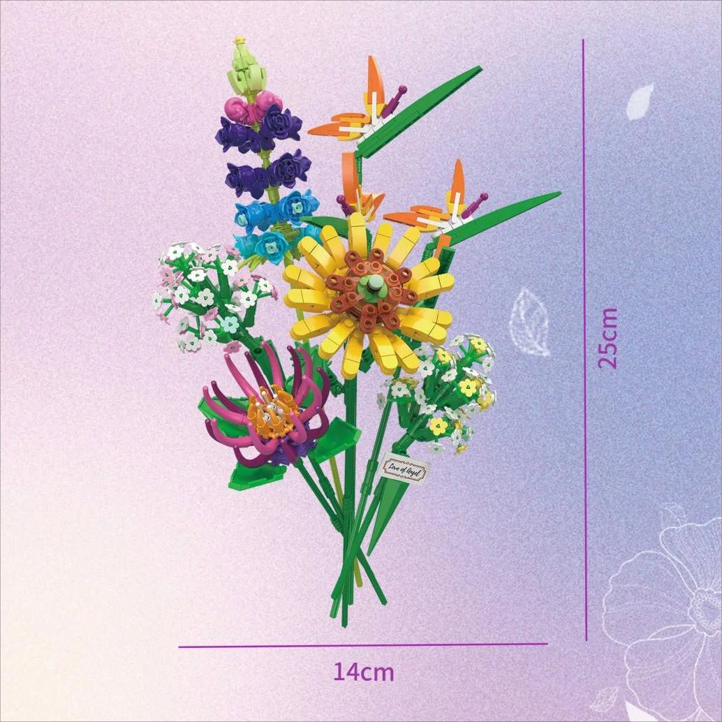 Flower Bouquet Mini Building Blocks Set