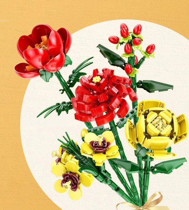 Flower Bouquet Mini Building Blocks Set