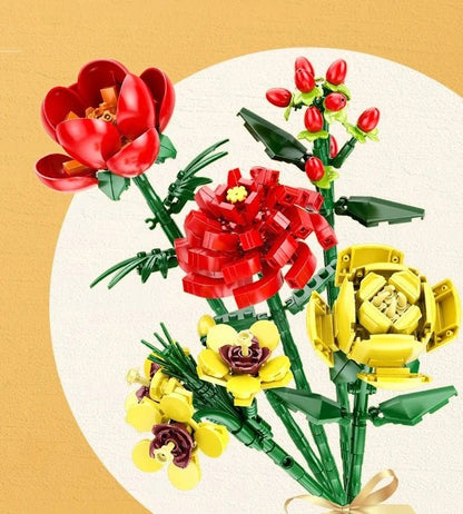 Flower Bouquet Mini Building Blocks Set