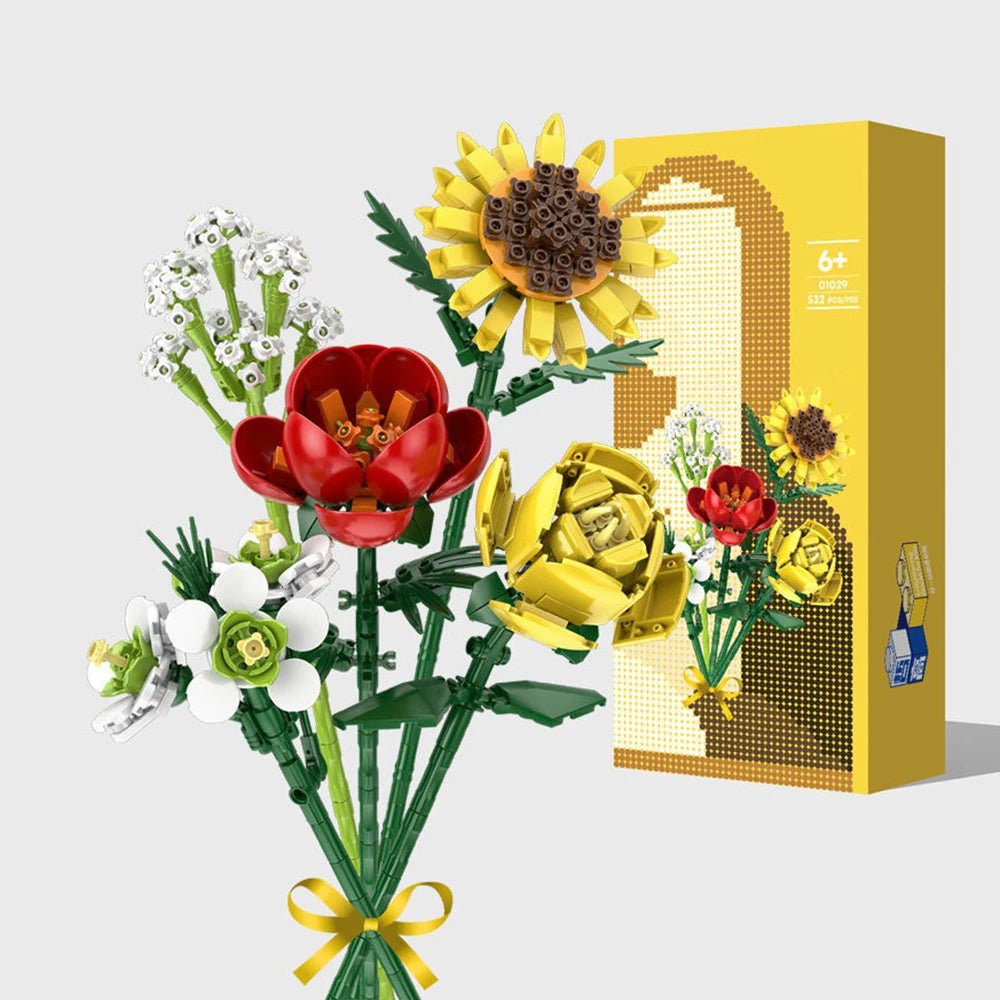 Flower Bouquet Mini Building Blocks Set