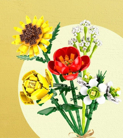 Flower Bouquet Mini Building Blocks Set