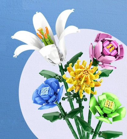 Flower Bouquet Mini Building Blocks Set
