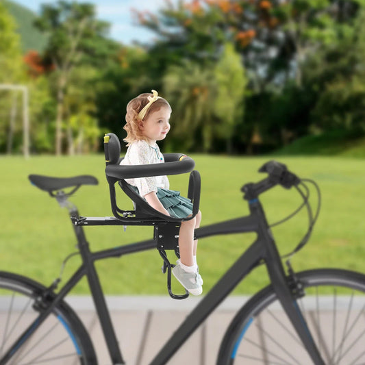 Front-Mounted Child Bike Seat – Adjustable Safety Seat for Family Rides image 1