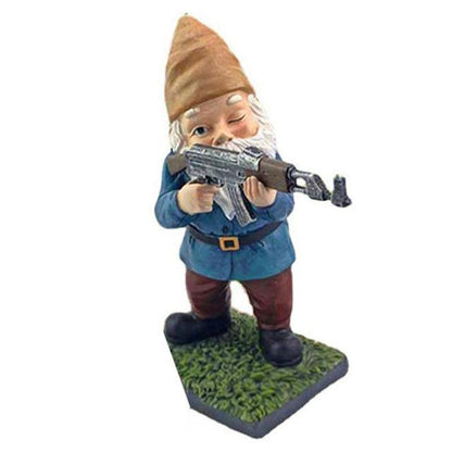 Army Gnome Garden Statue - Outdoor Lawn Decor