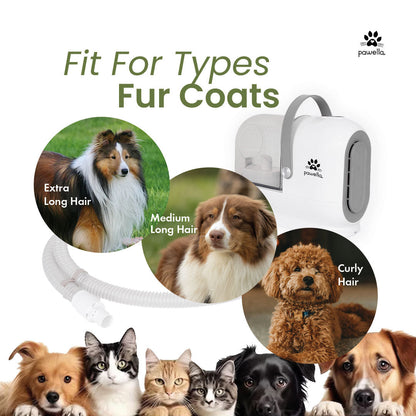 Pet Grooming Vacuum Kit – 5 Tools with 2.5L Dust Cup