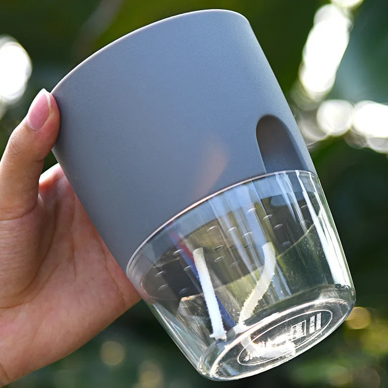 Self-Watering Transparent Planter – Dual Layer Pot
