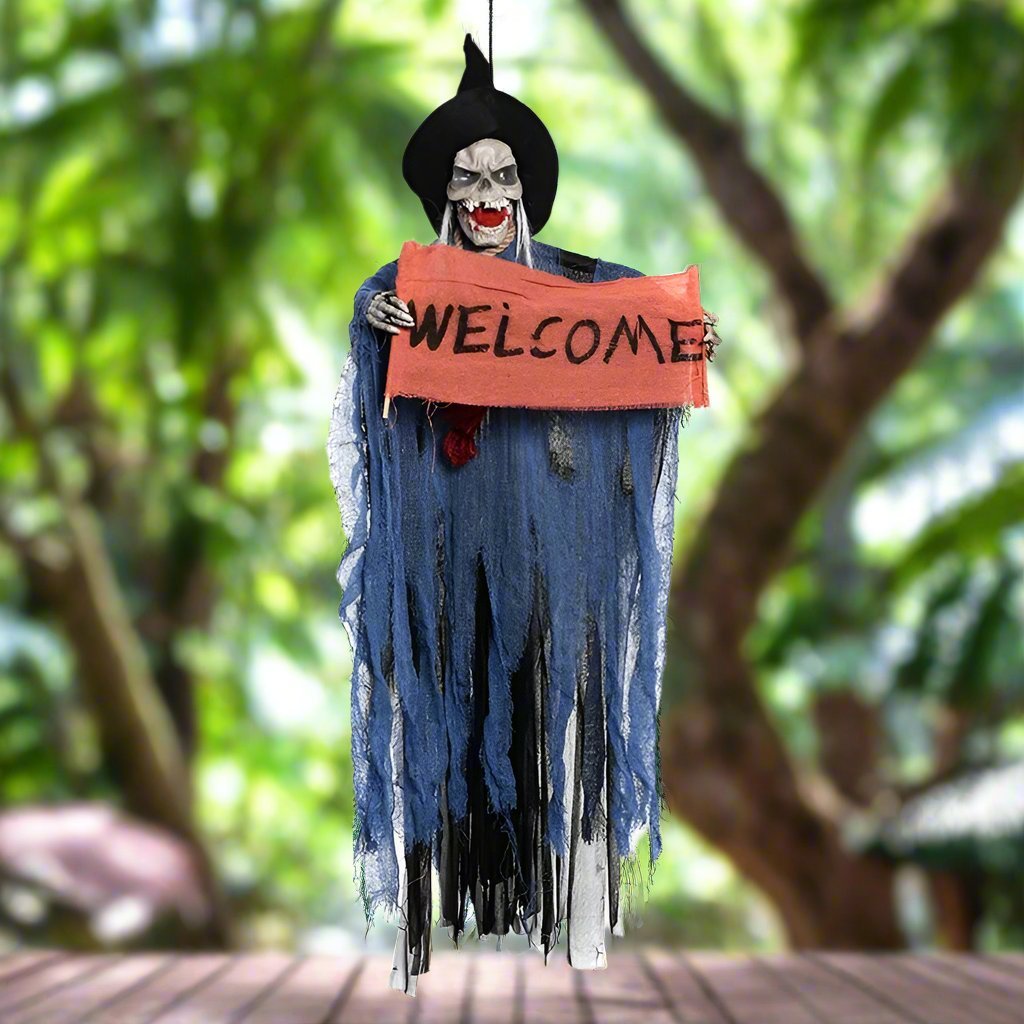 Halloween Hanging Ghost Banner – Grim Reaper Decor