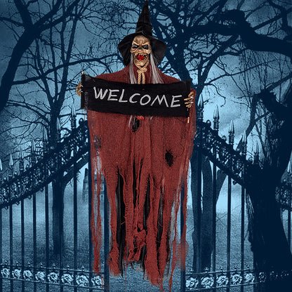 Halloween Hanging Ghost Banner – Grim Reaper Decor