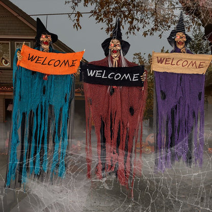 Halloween Hanging Ghost Banner – Grim Reaper Decor