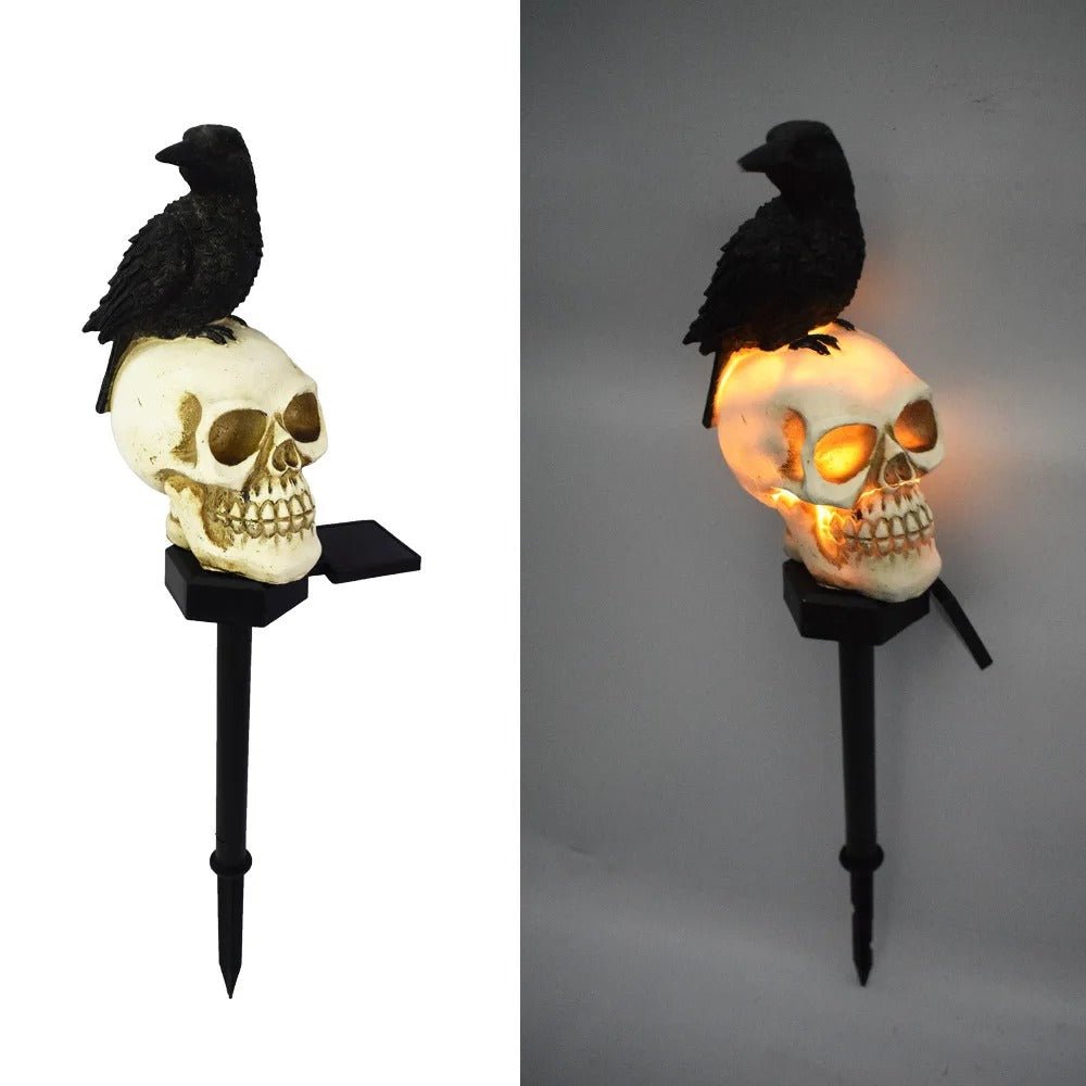 Solar Raven Halloween Pathway Lights – Outdoor Decor