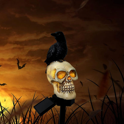 Solar Raven Halloween Pathway Lights – Outdoor Decor