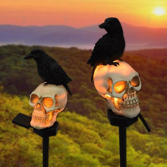 Solar Raven Halloween Pathway Lights – Outdoor Decor