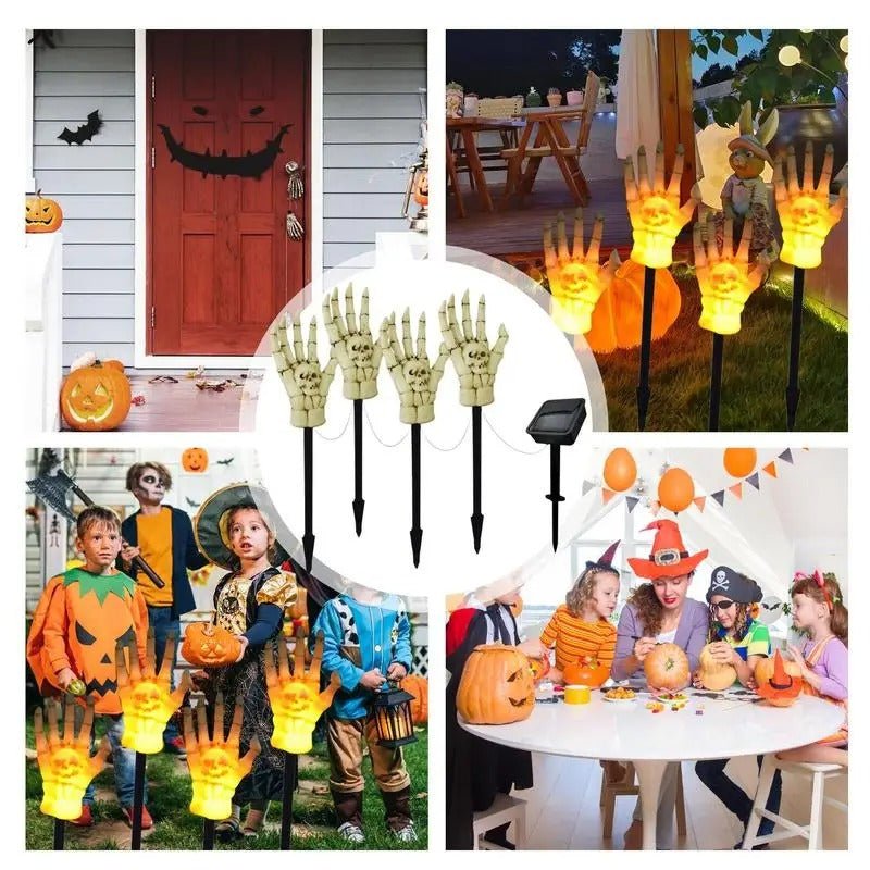 Halloween Solar Skeleton Hand Stake Lights