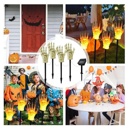 Halloween Solar Skeleton Hand Stake Lights