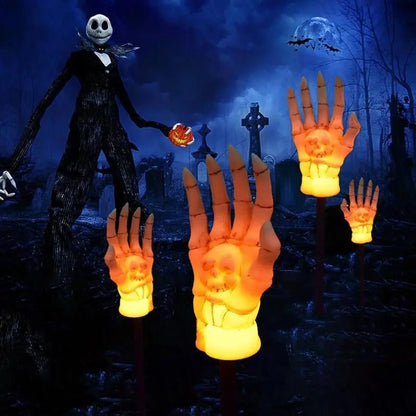 Halloween Solar Skeleton Hand Stake Lights