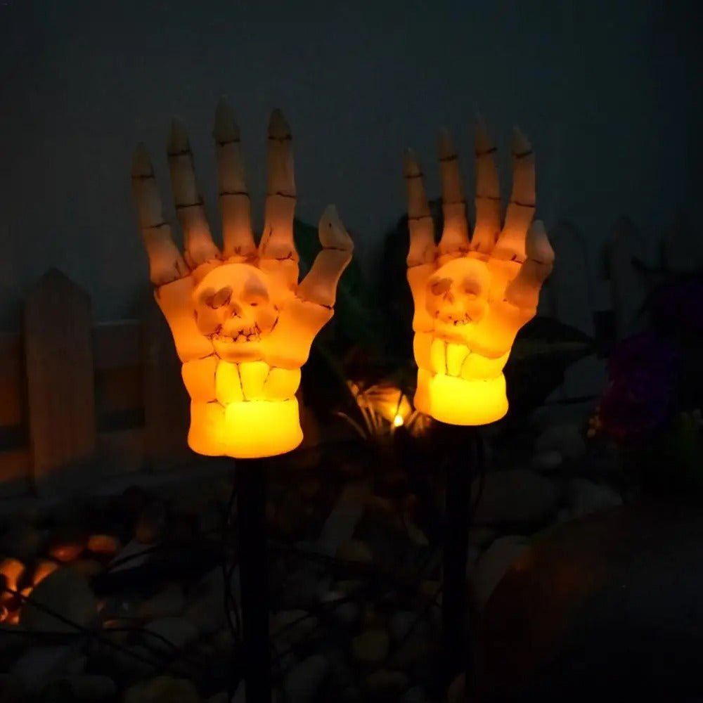 Halloween Solar Skeleton Hand Stake Lights